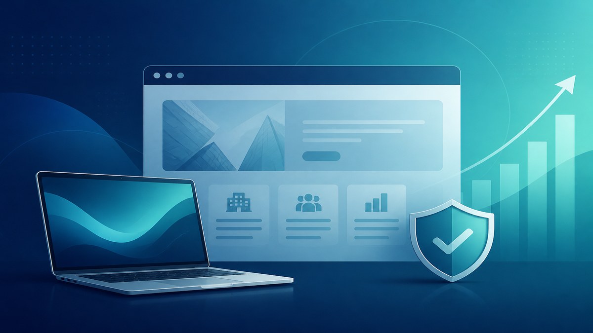 Kurumsal web sitesi ve dijital güven görseli, Atlasya Bilişim blog kapak